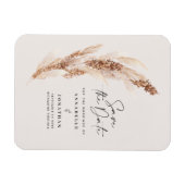 パンパモダンスの草結婚式は日付を保存 マグネット (横)