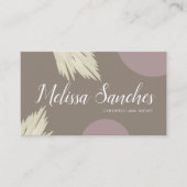 パンパモダンスオーガニックシェイプの自然の色 名刺 (正面)