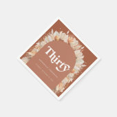 パンパモダンスグラステラコッタ30歳の誕生日 スタンダードカクテルナプキン (角)