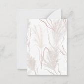 パンパモダンスグラスフローラスクリプト日付の保存 ノートカード (裏面)