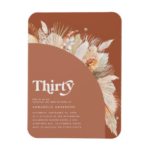 パンパモダンスグラス30歳の誕生日テラコッタ マグネット