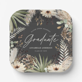 パンパモダンスグラブエレガントブラック ペーパープレート