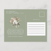 パンパモダンスユーカリプスグリーンエレガント 案内ポストカード (裏面)
