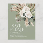 パンパモダンスユーカリプスグリーンエレガント 案内ポストカード (正面)