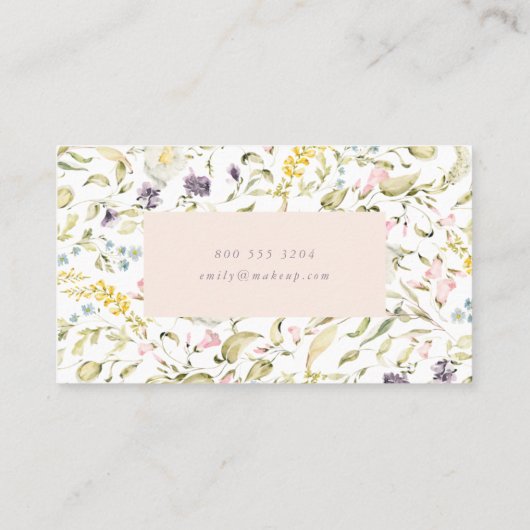 パンパモダンス春ワイルドフラワーフローラクリーム 名刺 (裏面)