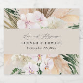 パンパモダンス草オーキッドボヘミアンラベル スパークリングワインラベル (シングルラベル)