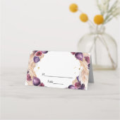 パンパモダンス&パープルフィギュス美しいフレーム プレイスカード (正面)