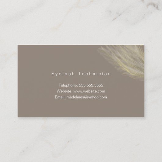 パンパモダン自然金ゴールド 名刺 (裏面)