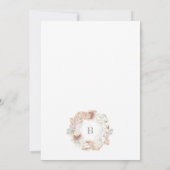 パンパリースモスグリーンモノグラム結婚ズ 招待状 (裏面)