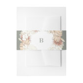 パンパリースモスサージグリーンモノグラムシンプル 招待状ベリーバンド (正面例)