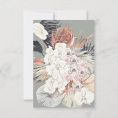 パンパリースモスセージグリーンモノグラムエレガント 出欠カード (裏面)