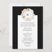 パンパリース白黒モノグラム結婚ズ 招待状 (正面)