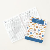 パンパーソナライズされたとベーカリーの水の色パターン ノートブック (内部)