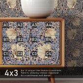 パンパーネルシームレス10 / 12ほこりっぽいブルー&イエロー タイル