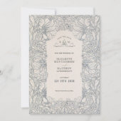 パンパーネルミュート青いスチールグレーウィリアム・モリス 招待状 (正面)