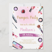 パンパーパーティー誕生日招待状 招待状 (正面)