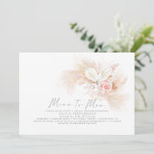 パンパ恋しく思スス夫人への草ピンクのフローラブライダルシャワー 招待状 (スタンド正面)