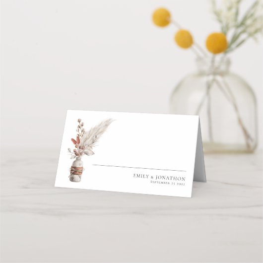 パンパ素朴スの草の名はデイト結婚 プレイスカード (正面)