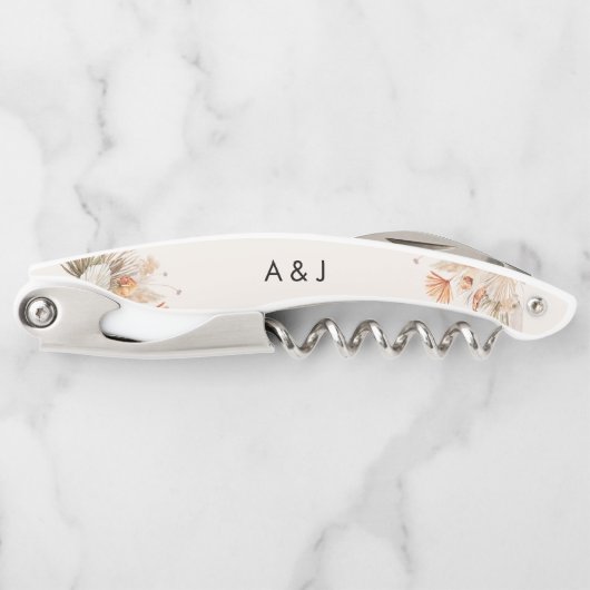 パンパ素朴スグラスフローラ結婚ズ ソムリエナイフ (正面)