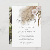 パンパ素朴スグラス婚約パーティ 招待状 (正面/裏面)