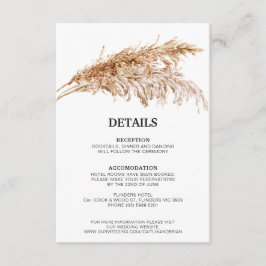 パンパ素朴スグラス結婚のエンクロージャカード エンクロージャーカード