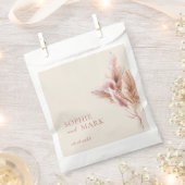 パンパ素朴スグラス結婚の感謝 フェイバーバッグ (クリップ留めされた状態)