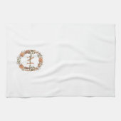 パンパ素朴スグラス |コットンリースモノグラム キッチンタオル (横)