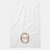 パンパ素朴スグラス |コットンリースモノグラム キッチンタオル (縦)