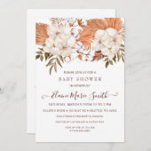 パンパ素朴ス男女兼用ドライブ赤ちゃんシャワー 招待状 (正面/裏面)