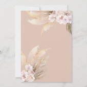 パンパ結婚式招待状ボホベージュ 招待状 (裏面)