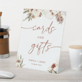 パンパ自然スの花のカードとギフト結婚ズ 台座サイン (インサイチュ)