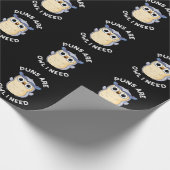 パンフクロウ私は動物おもしろいのプンダークBGが必要 ラッピングペーパー (角)