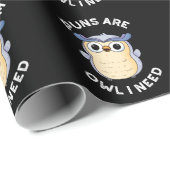 パンフクロウ私は動物おもしろいのプンダークBGが必要 ラッピングペーパー (ロールコーナー)