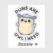 パンフクロウ私は動物のパおもしろいンを必要とする シール (シート)