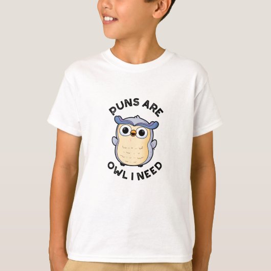 パンフクロウ私は動物のパおもしろいンを必要とする Tシャツ (正面)