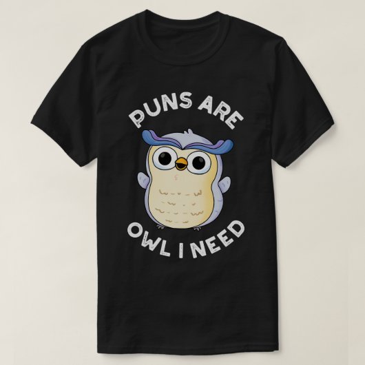 パンフクロウ私は動物のパおもしろいンを必要とする Tシャツ (デザイン正面)