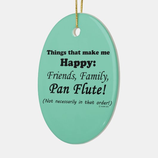 パンフルートで幸せ セラミックオーナメント (左)