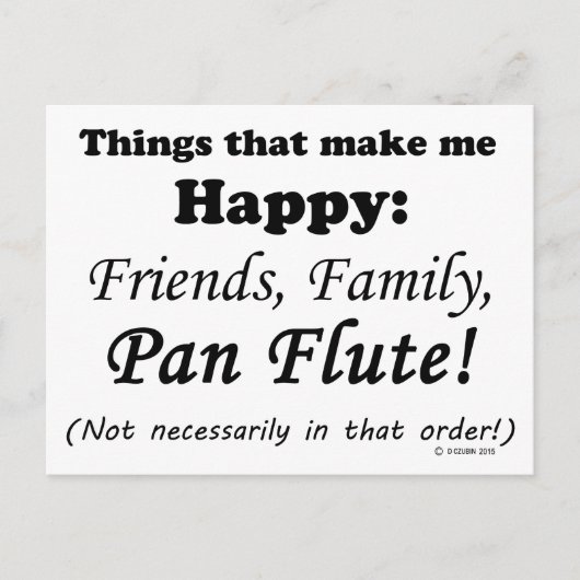 パンフルートで幸せ ポストカード (正面)