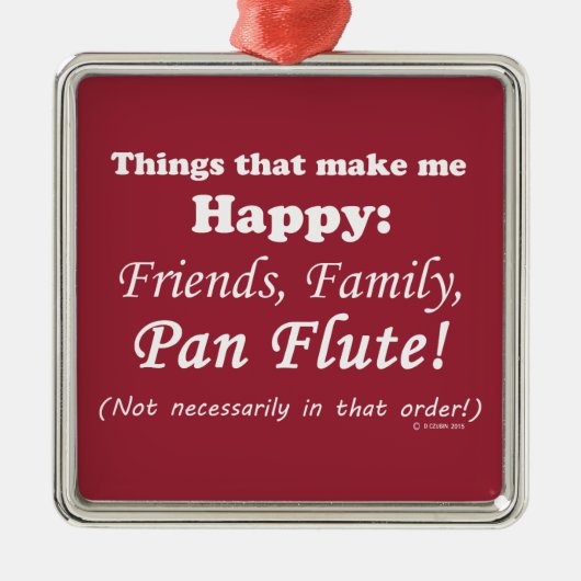 パンフルートで幸せ メタルオーナメント (正面)