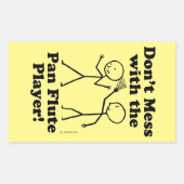 パンフルートのプレーヤーの長方形Sと混乱しない 長方形シール (正面)