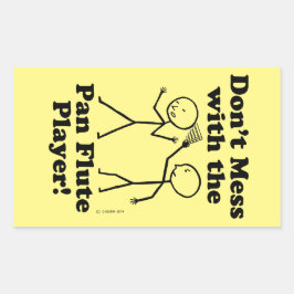 パンフルートのプレーヤーの長方形Sと混乱しない 長方形シール