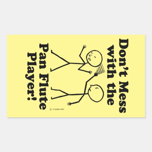 パンフルートのプレーヤーの長方形Sと混乱しない 長方形シール (正面)