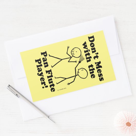 パンフルートのプレーヤーの長方形Sと混乱しない 長方形シール (封筒)