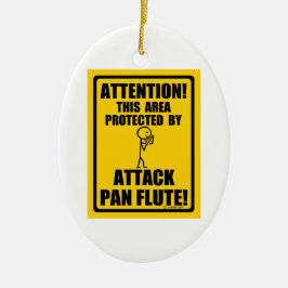 パンフルートを攻撃 セラミックオーナメント