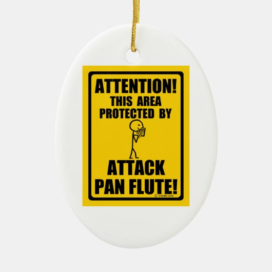 パンフルートを攻撃 セラミックオーナメント (正面)