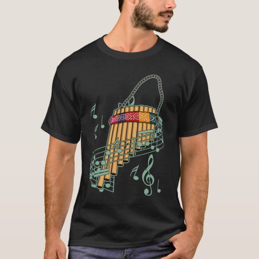 パンフルートミュージカル楽器6 Tシャツ (正面)