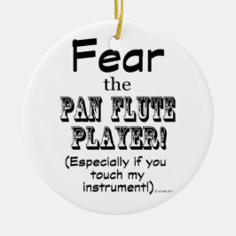 パンフルート奏者を恐れる セラミックオーナメント