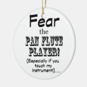 パンフルート奏者を恐れる セラミックオーナメント (左)