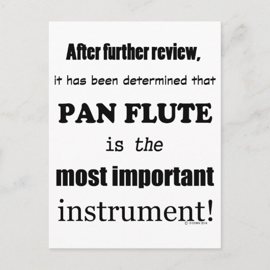 パンフルート最重要楽器 ポストカード (正面)
