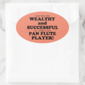 パンフルート裕福で成功したオーバルステッカー 楕円形シール (バッグ)